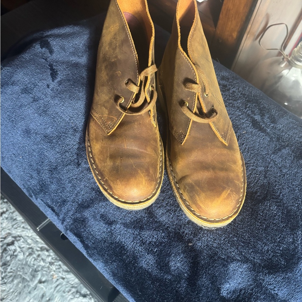 Clarks Brown Leather Ankle Boots